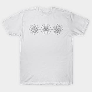 Three snowflakes (black) T-Shirt